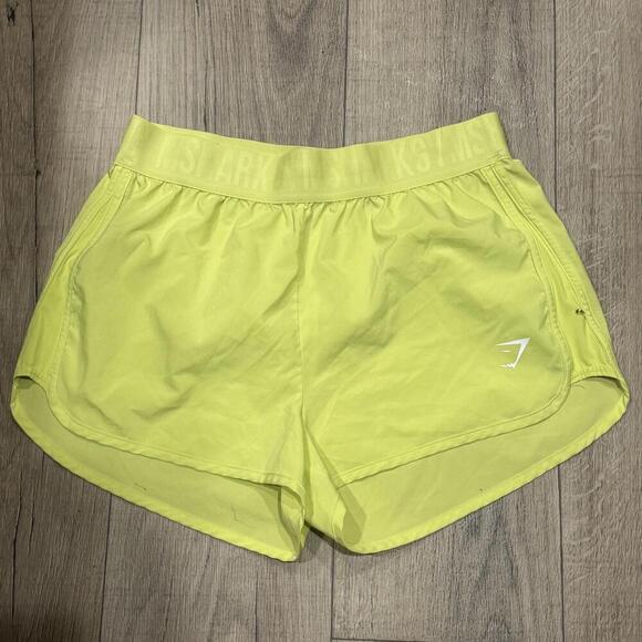Gymshark Women's Yellow Activewear Shorts Size L - Picture 1 of 3